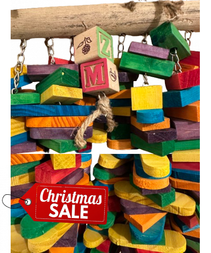 Parrot-Supplies Humongous 260 Colourful Wooden Slats XXXL Macaw Parrot Toy Parrot-Supplies Humongous 260 Colourful Wooden Slats XXXL Macaw Parrot Toy